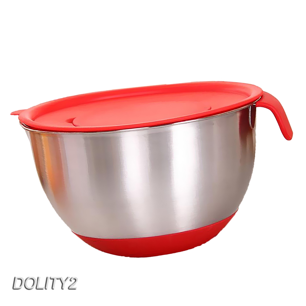 [Dolity2] Bát Trộn Trứng Có Nắp Bằng Thép Không Gỉ 16cm