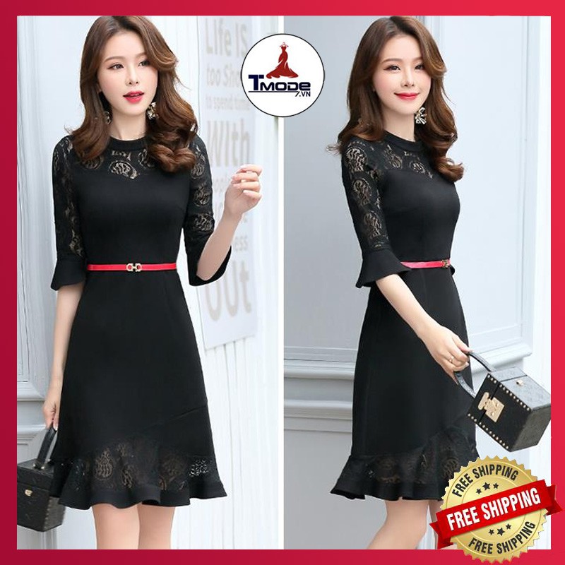 [VIDEO + ẢNH THẬT] ĐẦM CAO CẤP PHỐI REN DỰ TIỆC ĐUÔI CÁ THỜI TRANG CÓ SIZE XXL | BigBuy360 - bigbuy360.vn