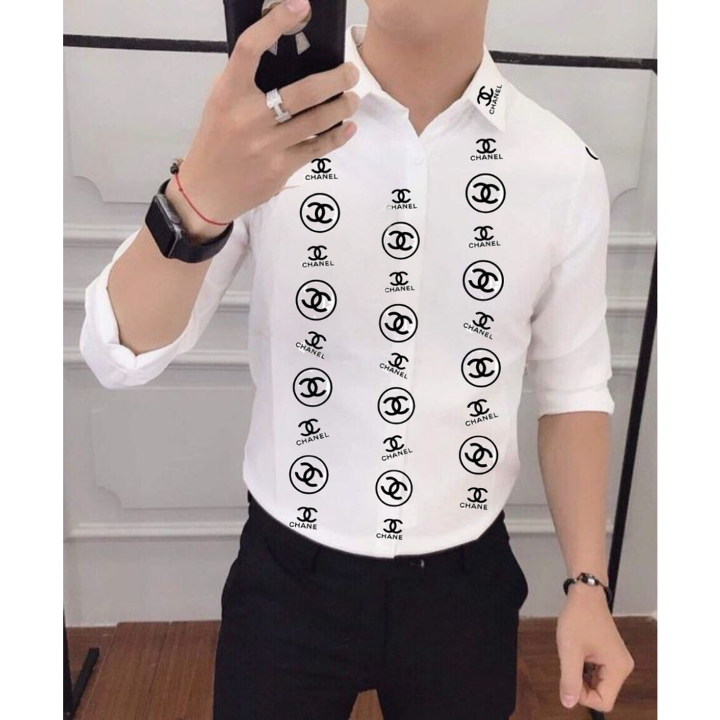 ÁO NAM SƠ MI TRẮNG TAY DÀI HỌA TIẾT CN- YS SIÊU ĐẸP, DÁNG ÔM DÀNH CHO CÔNG SỞ, ĐI CHƠI, ĐI LÀM