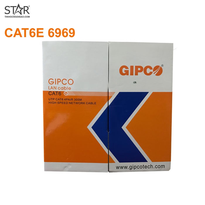Cáp mạng Gipco UTP Cat 6E 305m ( C81396969 ) Màu Trắng