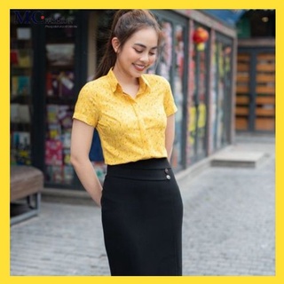 [Hàng Đẹp] Áo Sơ Mi Nữ Ngắn Tay Đẹp Họa Tiết Pháo Hoa A638 MC Fashion Silk Lụa Nhẹ Thấm Hút Mồ Hôi Không Nhăn