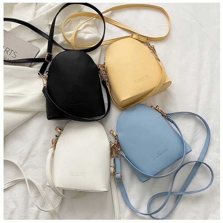 2021 ladies Messenger water bucket new fashion quality solid color seashell bag shoulder hundreds of mini bag