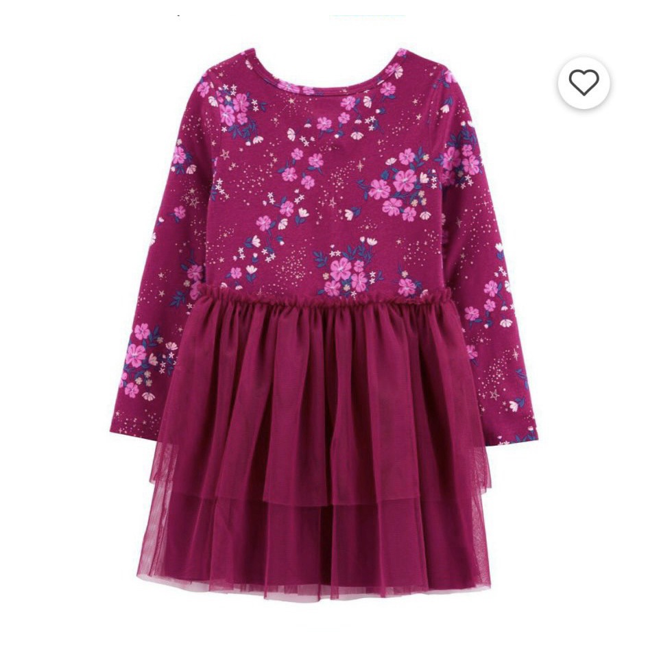 Váy carter's cotton/nỉ dư xịn 6m-18m