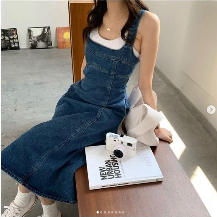 [ORDER] Váy yếm Jean nữ dáng chữ A