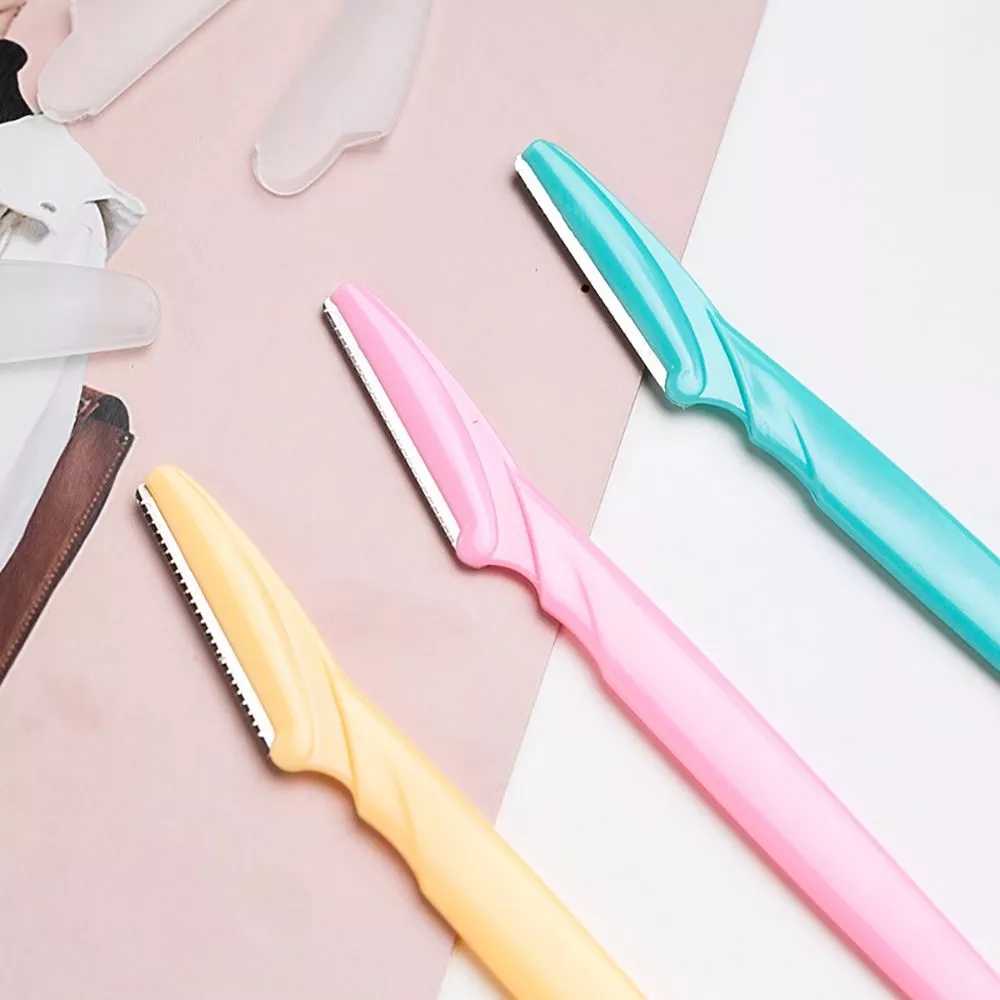 [Hàng mới về] Set 6 Dao tỉa lông mày làm đẹp tiện dụng nhiều màu sắc ngẫu nhiên