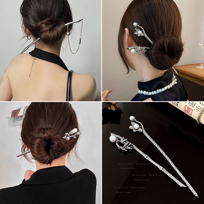 Trâm Cài Tóc Bằng Kim Loại Phong Cách Trung Hoa Cổ Điển Thời Trang