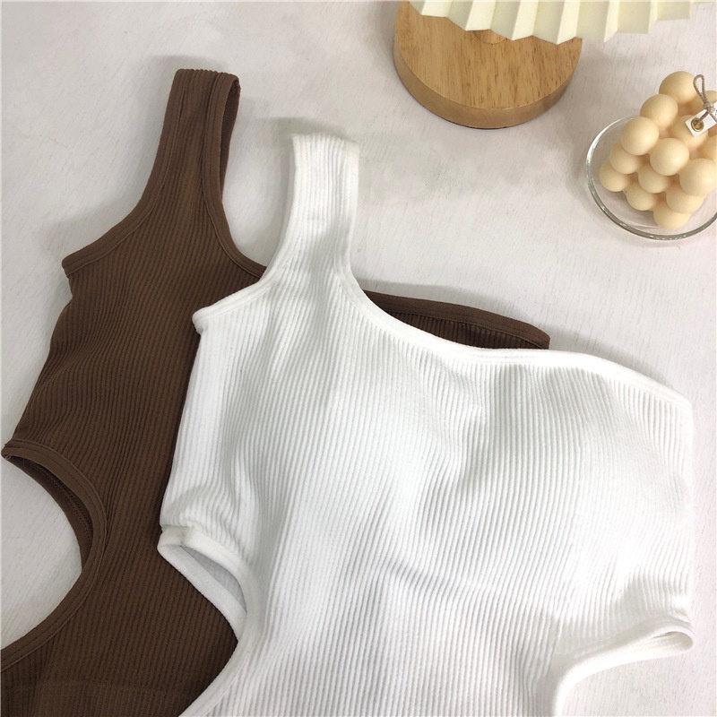 Áo croptop nữ kiểu Hàn Quốc cúp ngực có bra lot ngực ôm sexy body | BigBuy360 - bigbuy360.vn