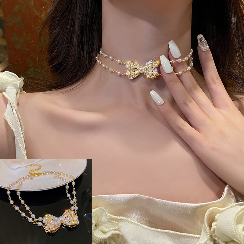 Vòng Cổ 2022 Đính Ngọc Trai Sang Trọng Cho Nữ