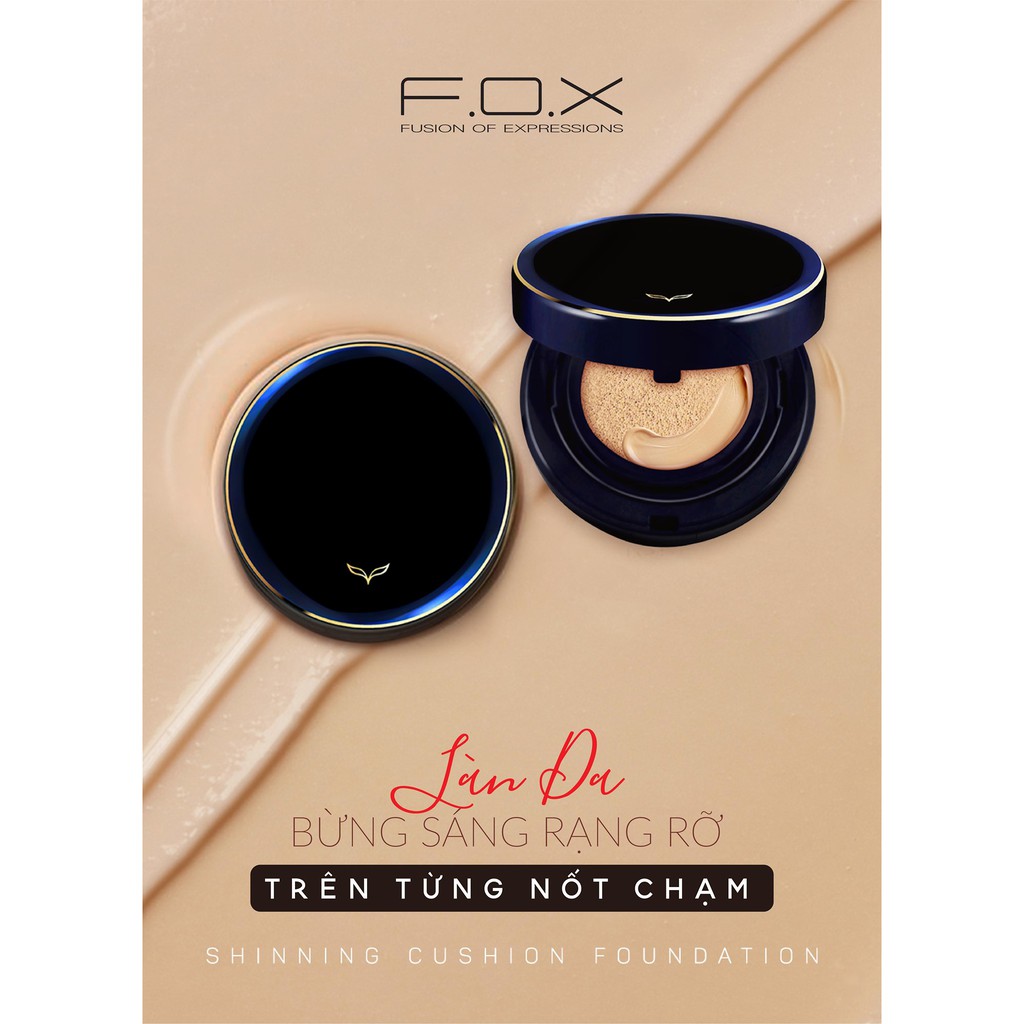 Phấn Nước F.O.X Shining Cushion Foundation Siêu Mịn SPF 50++ 15g