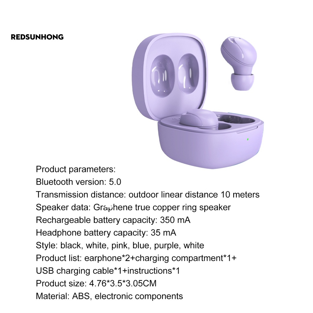 Tai Nghe Nhét Tai Bluetooth 5.0 TWS Thiết Kế Thoải Mái Sạc Nhanh Tiện Dụng