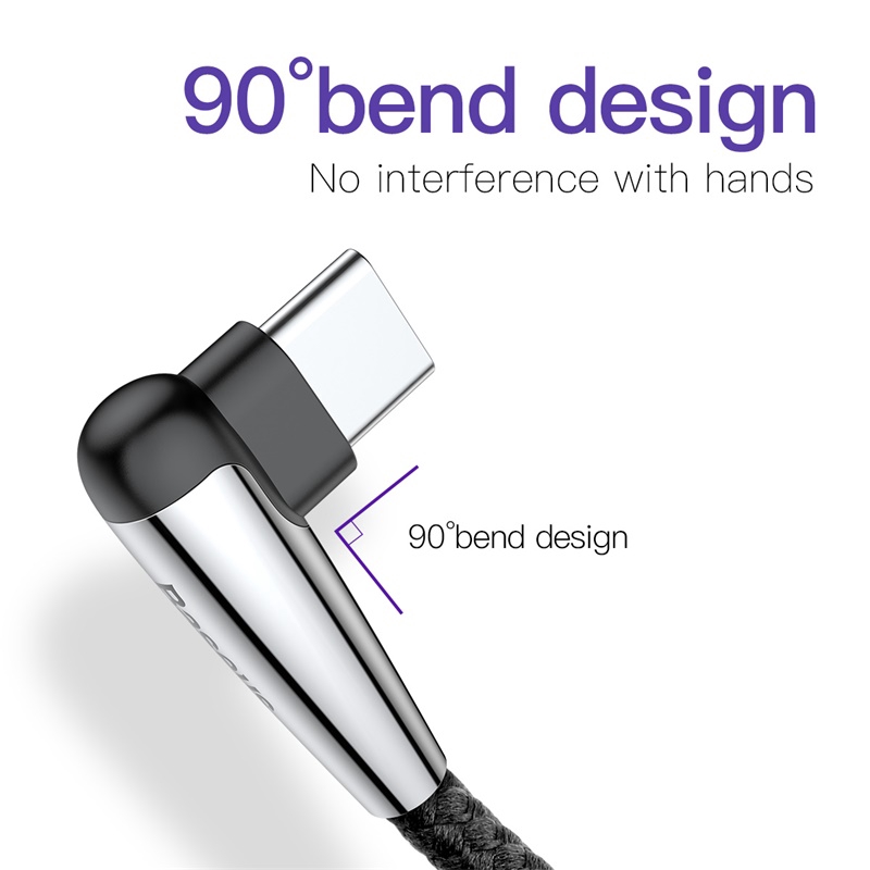 Dây cáp USB type C 2A 1M / 2M 90 độ chất lượng