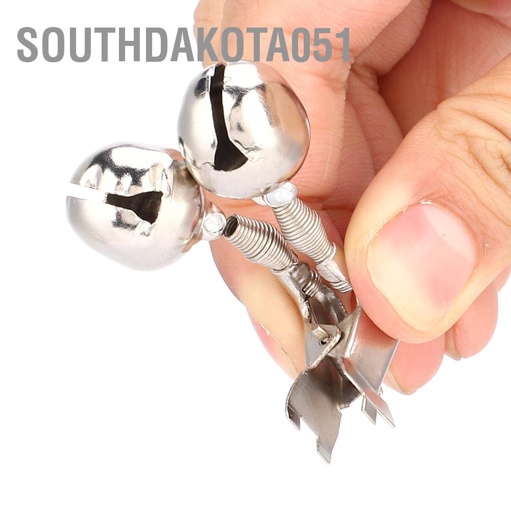 Southdakota051 Stainless Steel Double Bell Fishing Pole Assembly Fish Alarm for Sea