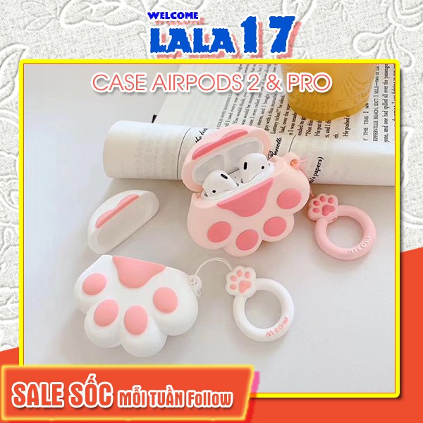 Vỏ Ốp Case Airpod Airpods bảo vệ bao đựng tai nghe không dây bluetooth hình bàn chân Pro/1/2/i12/i9/i7/tws - Lala17