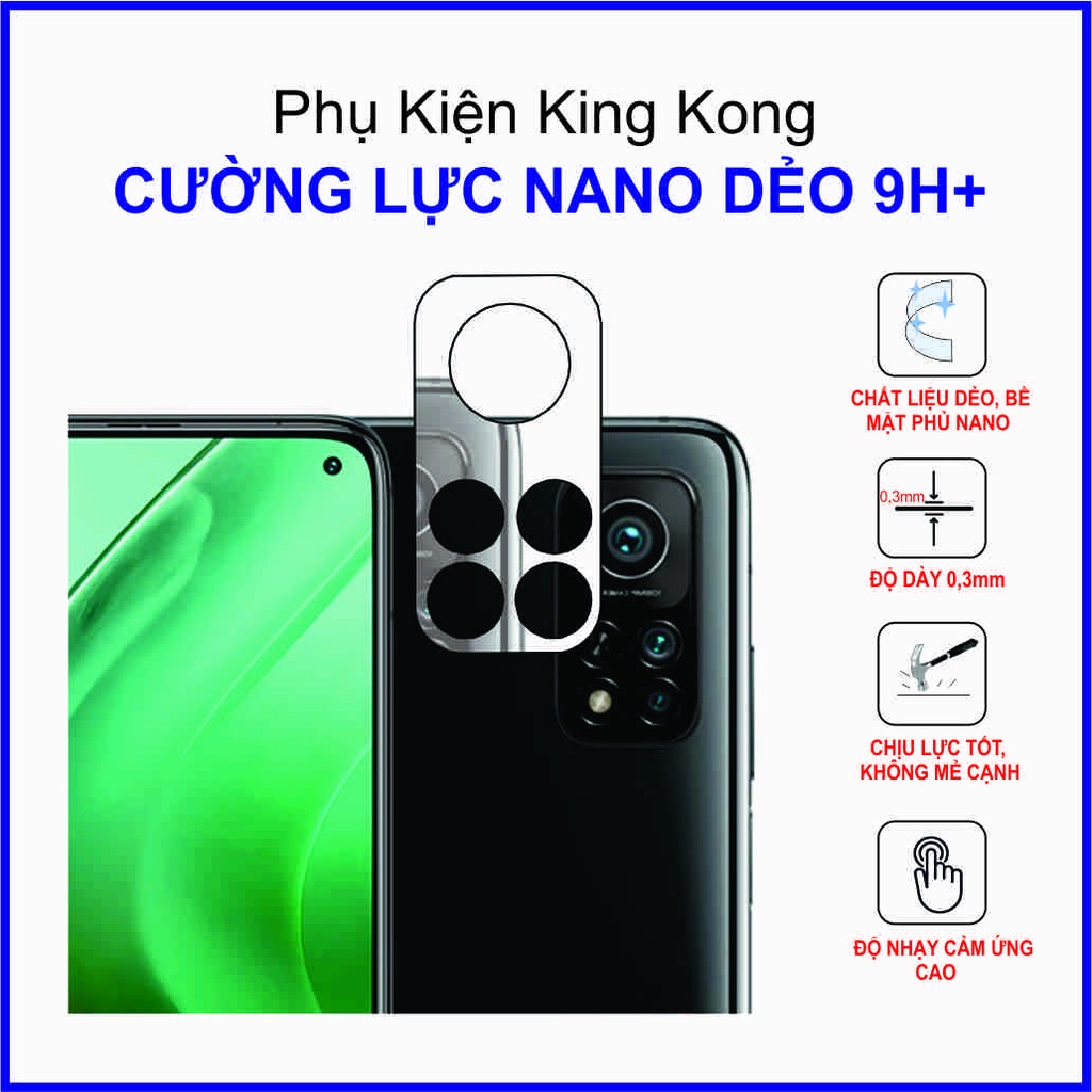 Cường lực camera Xiaomi Mi 10T PRO  Cường lực nano dẻo 9H+