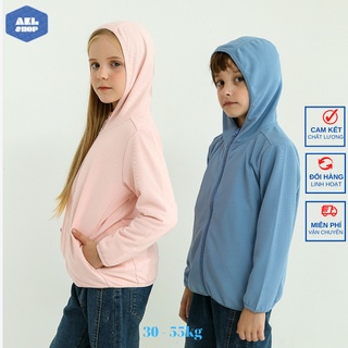 Áo chống nắng bé trai size đại 30kg đến 55kg MamDadKids, áo khoác nắng cho bé chất liệu Polyester chống tia UV