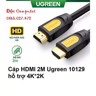 Cáp hdmi 2m ugreen 10129 hỗ trợ 4k*2k cao cấp - hàng chính hãng