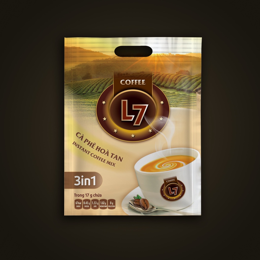 Cà phê hòa tan 3in1 L7 (Loại 850g/Túi)