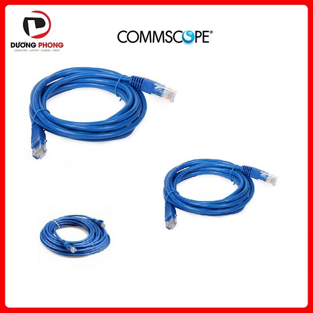 Dây Mạng COMMSCOPE/AMP Cat6 UTP Bấm sẵn 2 đầu 3m-10m (xanh) Test thông mạng trước khi giao