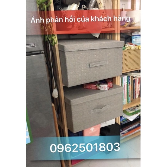 Hộp Đựng Quần Áo Xuất Daisomall Hàn Quốc Sang Trọng Size Lớn 45x33xH23cm