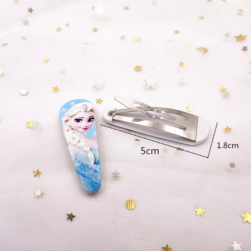 Ice và tuyết mới Qiyuan Princess Aisha BB Clip Sophia White Snow Baby Children Hairpin Beauty Fish Edge Hair Phụ kiện