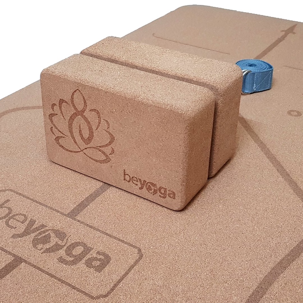 Gạch Tập Yoga Cao Cấp, Nhập Khẩu Đài Loan, Chất Liệu Vỏ Sồi, Đàn Hồi, Chịu Nước, 7,5cm, Hãng beYoga