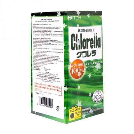 Thực phẩm chức năng ngăn bệnh tim mạch, mỡ máu tảo Chlorella Itoh 1440 viên Số 1 Nhật Bản