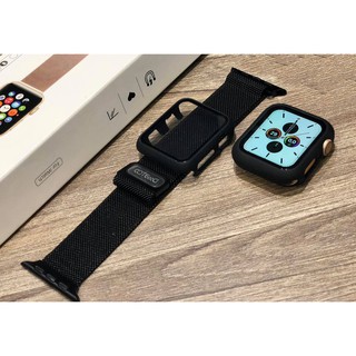 Combo dây thép và Ốp liền kính cường lực cho Apple Watch đồng hồ thông minh iWatch Series1/2/3/4/5/6/SE size 38/40/42/44