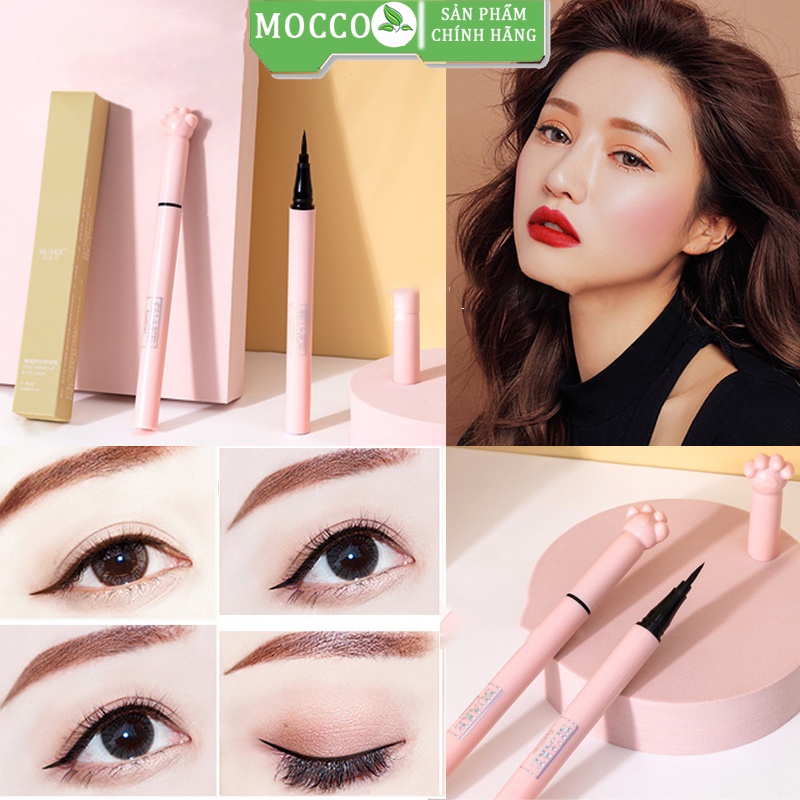 Kẻ mắt nước dạng lỏng nhanh khô màu nâu đen chống nước dạng mảnh lâu trôi trang điểm dễ kẻ bút kẻ mắt nội địa trung KM04