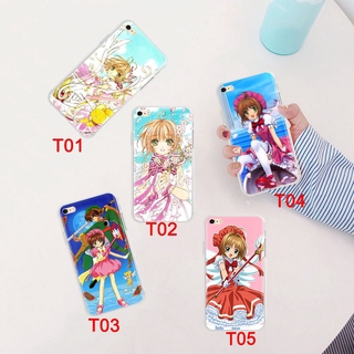 Ốp điện thoại mềm trong suốt in hình Cardcaptor Sakura 55GT cho iPhone 8 7 6s 6 plus 5 5S SE 5C 4 4s