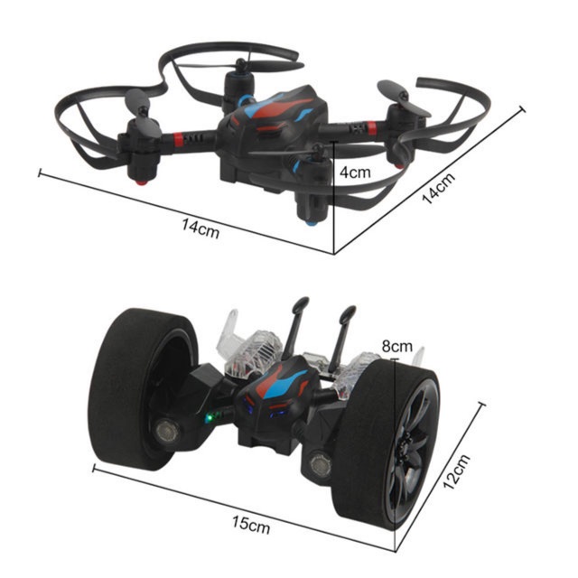 Máy bay &amp; xe điều khiển 2 in1 có đèn