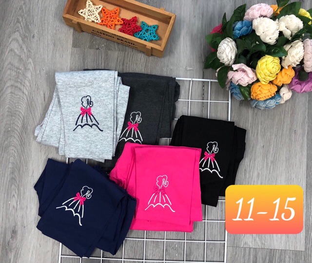 {18-28kg} Quần legging dài bé gái chất cotton mịn đẹp- M291 Quần Dài Cotton cho Bé Gái