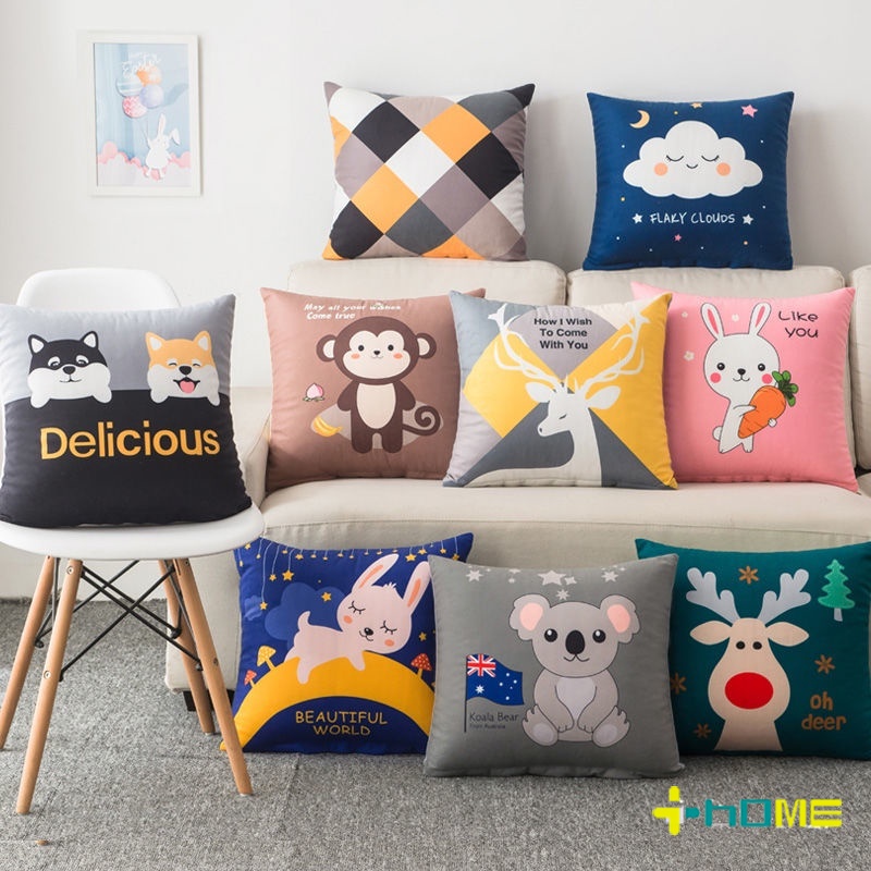 Gối tựa lưng hình thú hoạt hình đáng yêu cho ghế sofa/ xe hơi/ văn phòng