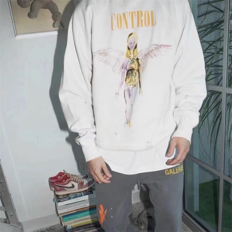 Hàng Bán Chạy SAINT M Distress Áo Sweatshirt Thể Thao Cotton Plus Size Tay Dài Đơn Giản Cho Nam Và Nữ