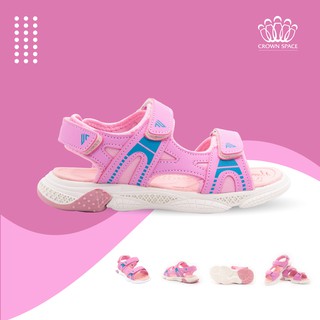 Dép quai hậu bé gái đi học crown space cao cấp cruk541 size 25-35 cho bé 5-14 tuổi