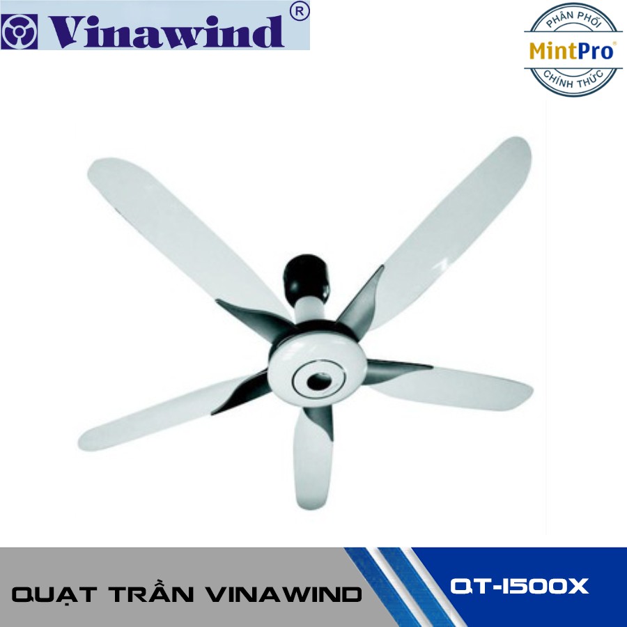 Quạt trần 5 cánh điện cơ thống nhất Vinawind QT 1500X cánh nhôm (Ghi)