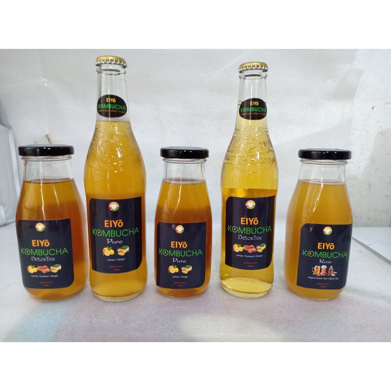 KOMBUCHA  RAW 330ML - Nguyên vị tự nhiên với nguyên liệu Organic, được lên men thủ công Truyền thống tại Núi Ba Vì.