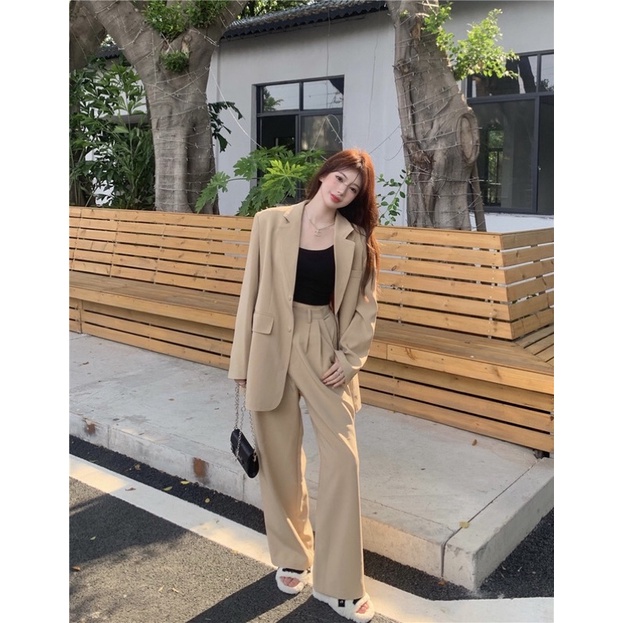 TKLIHN Set bộ VEST áo khoác BLAZER dài tay Ulzzang thanh lịch hot FASHIONITA 2021