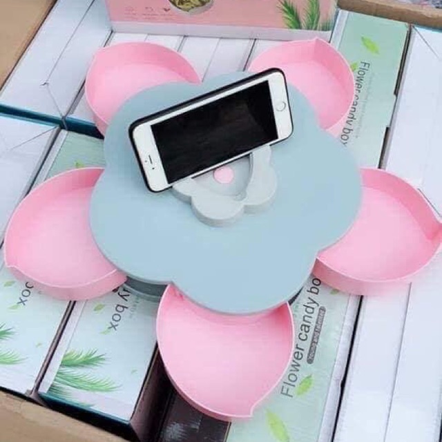 Khay Đựng Mứt Xoay 5 cánh Hoa