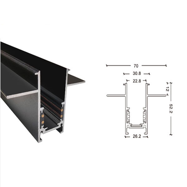 Thanh Ray nam châm âm trần - Magnetic Track - Dùng cho các loại đèn Led nam châm  , Led Magnetic - Điện áp 48V