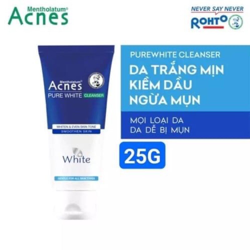 Sữa rửa mặt Acnes White dưỡng trắng da và ngăn ngừa mụn 25g