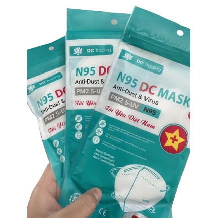 Khẩu Trang N95 DC Thùng 200 Cái Thiết Kế Ôm Vừa Khít Gương Mặt Và Thở Dễ Dàng
