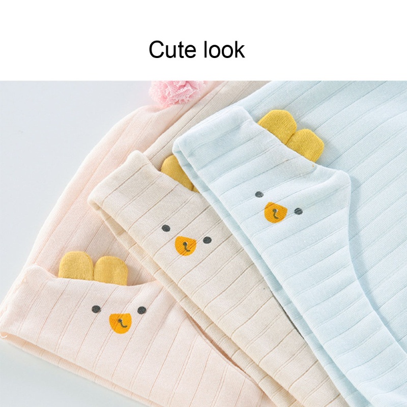 Mũ Trùm Đầu Bằng Cotton Mềm Mại Dễ Thương Cho Bé 0-6 Tháng Tuổi