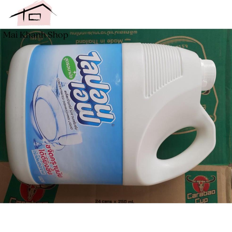 1 Thùng 4 Can Nước rửa chén Lion Thái Lan không mùi 3600m/1 Can