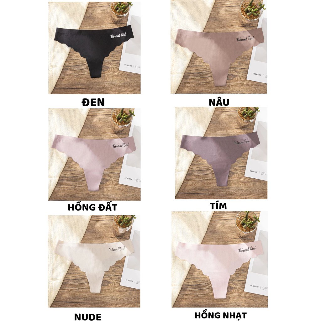 Quần Lọt Khe Nữ - Quần Lót Nữ Lọt Khe Đúc Su viền sóng điệu đà tôn dáng sexy gợi cảm mẫu 9071-1575