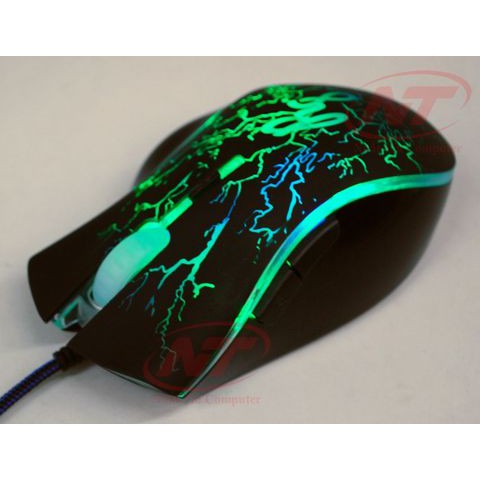 Chuột chơi game R8-1623 led đa màu (Đen)