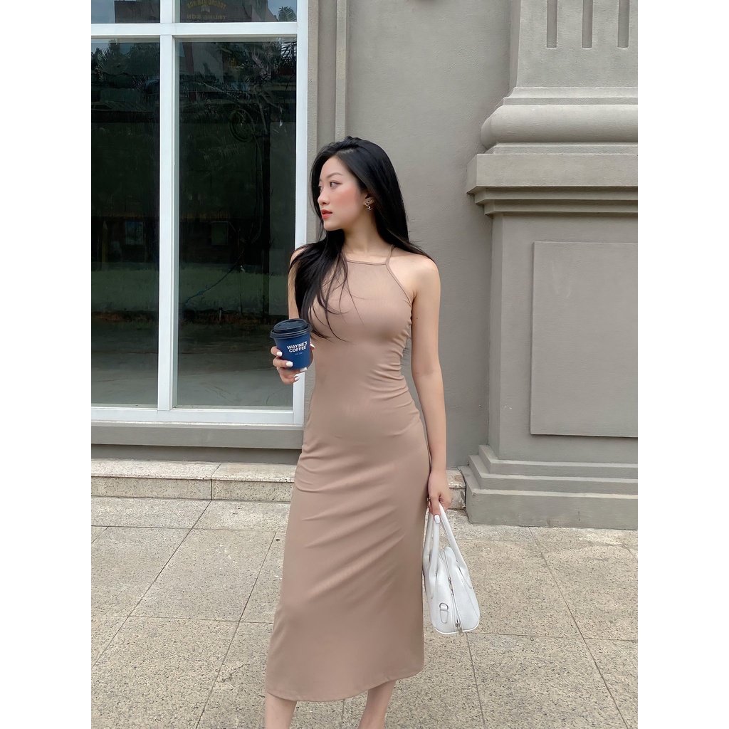 Đầm Thun Gân Lưng Cách Điệu - EDINI - D1489