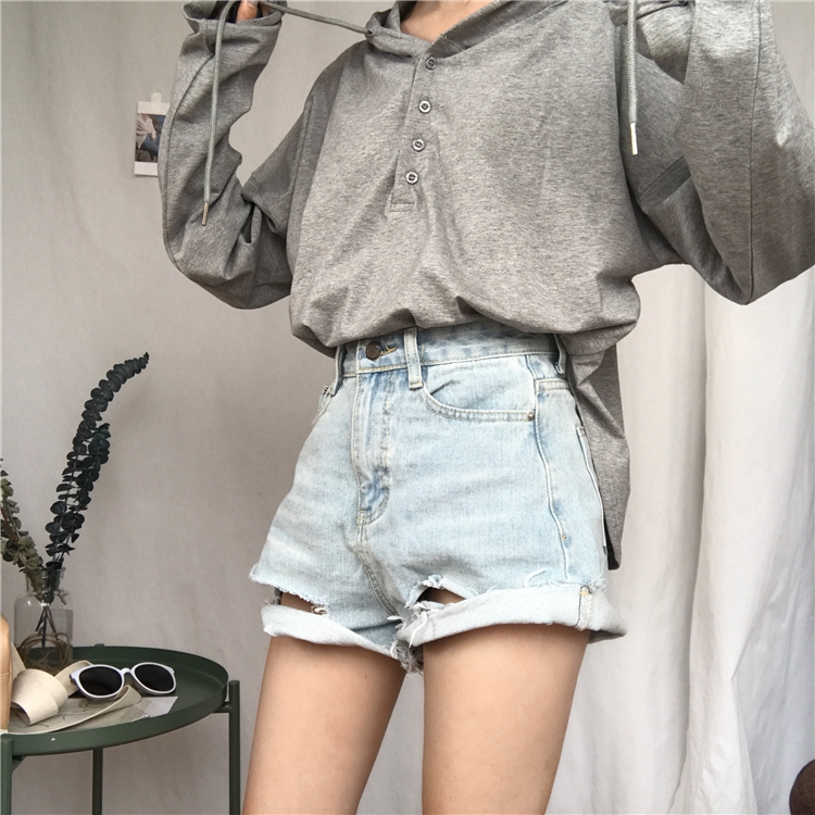 Áo Hoodies tay dài màu trơn phong cách Hàn Quốc | BigBuy360 - bigbuy360.vn