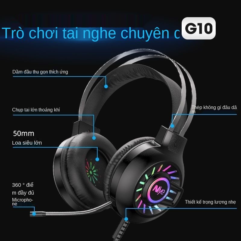 ┋✔PUBG/GLQM có dây Tai nghe gaming Mic rất chuyên nghiệp Micrô kênh 7.1 cấp chơi game gắn trên đầu được chiếu sáng cho đ