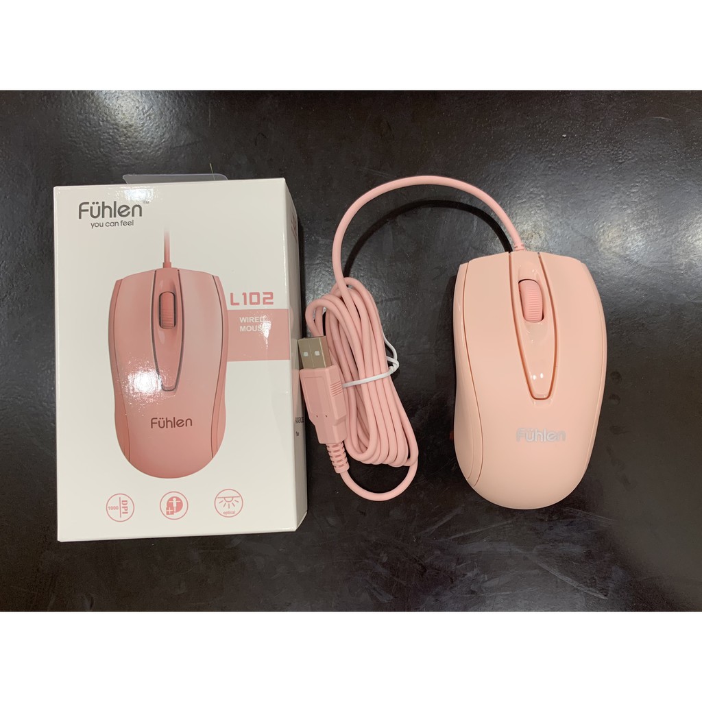 Chuột Có Dây Fuhlen L102 Pink (Màu Hồng) - Hàng Chính Hãng