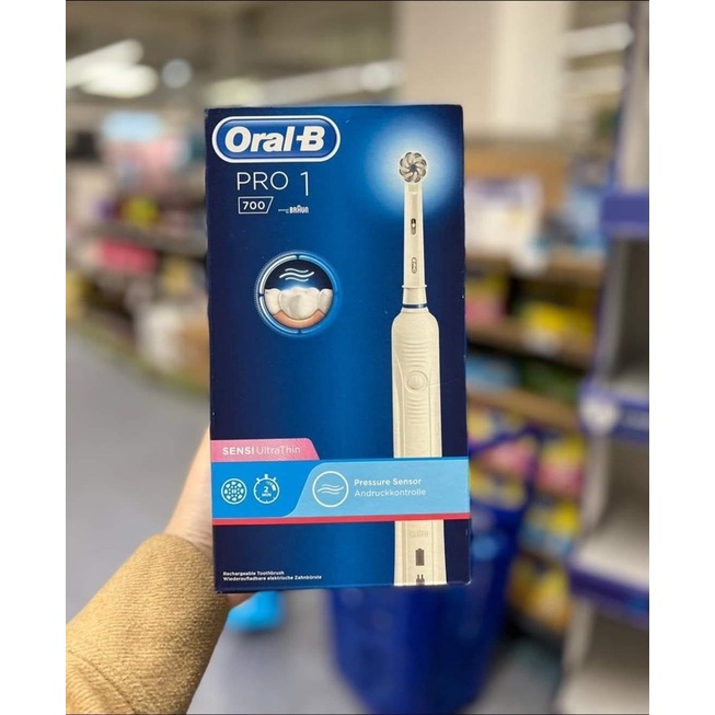 bàn chải điện oral b pro 1 700 made germany( bill pháp)